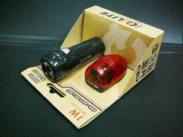 Q-LITE QL-227-3n+QL-262 1W前燈 後燈組 黑