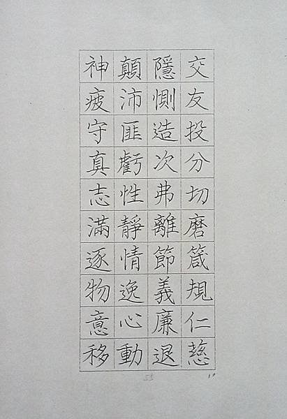 著作研究篇 ~(手稿)-(十五)作品練習-千字文C117-C121