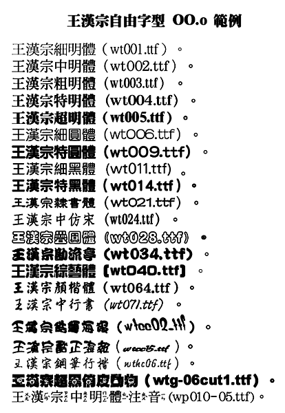 王漢宗字體