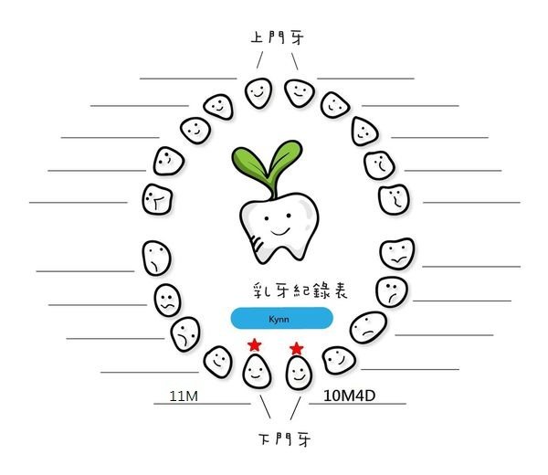 Kynn牙齒成長紀錄