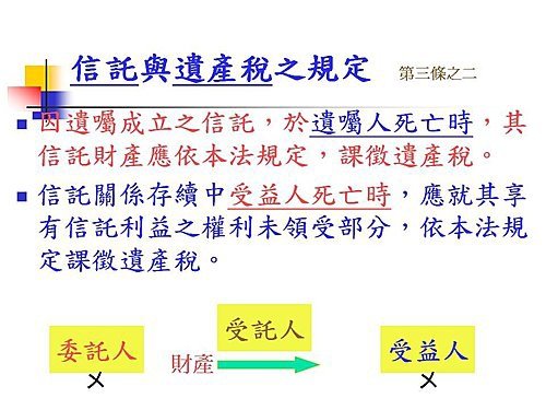 信託遺產規定