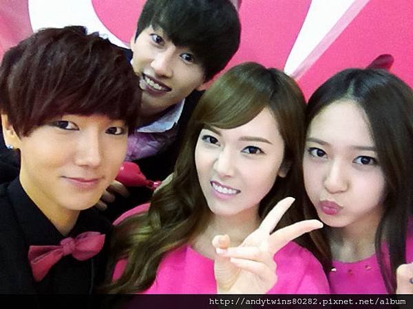 snsd jessica f(x) krystak with Yesung and Eunhyuk