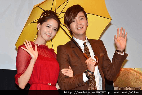 snsd yoona jang geun suk at the press con of love rain in japan 1