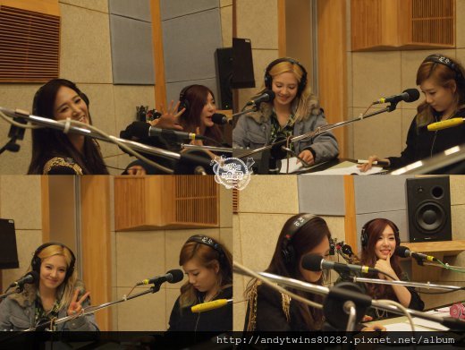 snsd taeyeon hyoyeon yuri tiffany kim bumsoo radio show pictures (3)