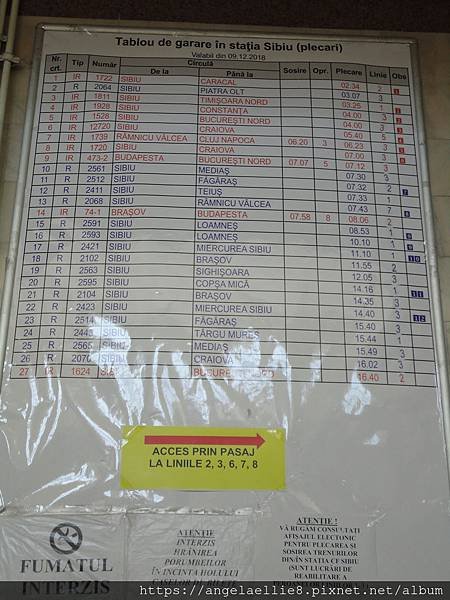 Sibiu Train Timetable