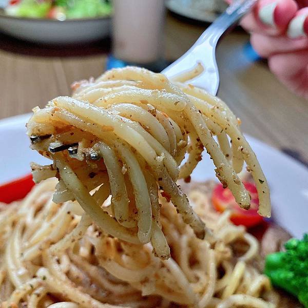 新北 新店 大坪林 美養廚房 義式蔬食 素食 雙人套餐 野菇義大利麵03.JPG