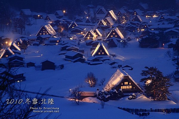 白川鄉合掌村點燈