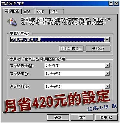 電腦月省420元電費