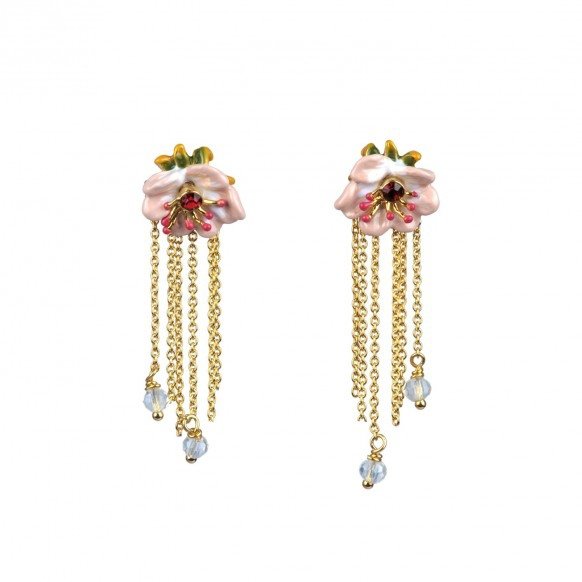 boucles-doreille-mi-longues-anemone-creme-et-chaines