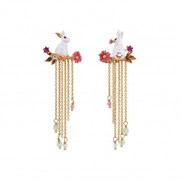 boucles-d-oreilles-asymetriques-lapins-fleurs-et-cascades-de-chaines