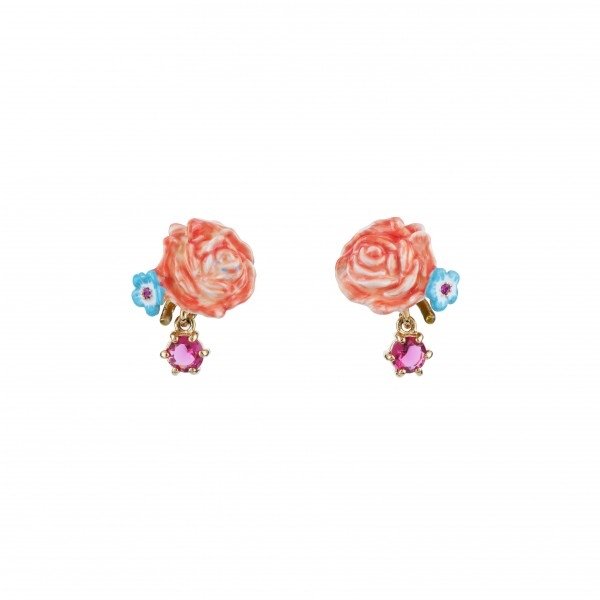 rose-little-flower-and-faceted-glass-earrings