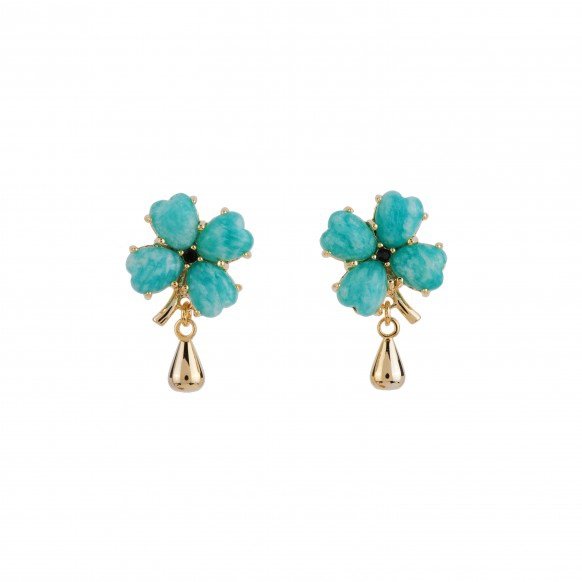 four-leaf-clover-and-bead-drop-earrings