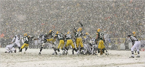 Packers in snow