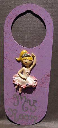 Door Hanger Purple My Room Glitter