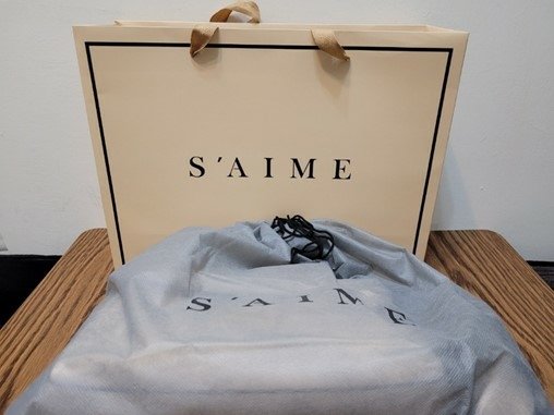 S’AIME 真皮LADY金扣手提包原包裝