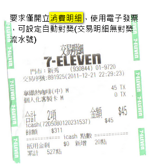 7-11交易明細