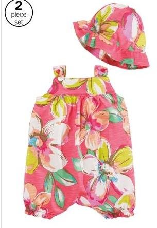 Jersey Flower Romper And Hat Set @12.JPG