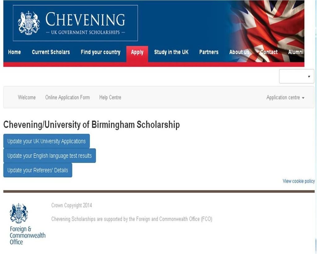 Chevening update