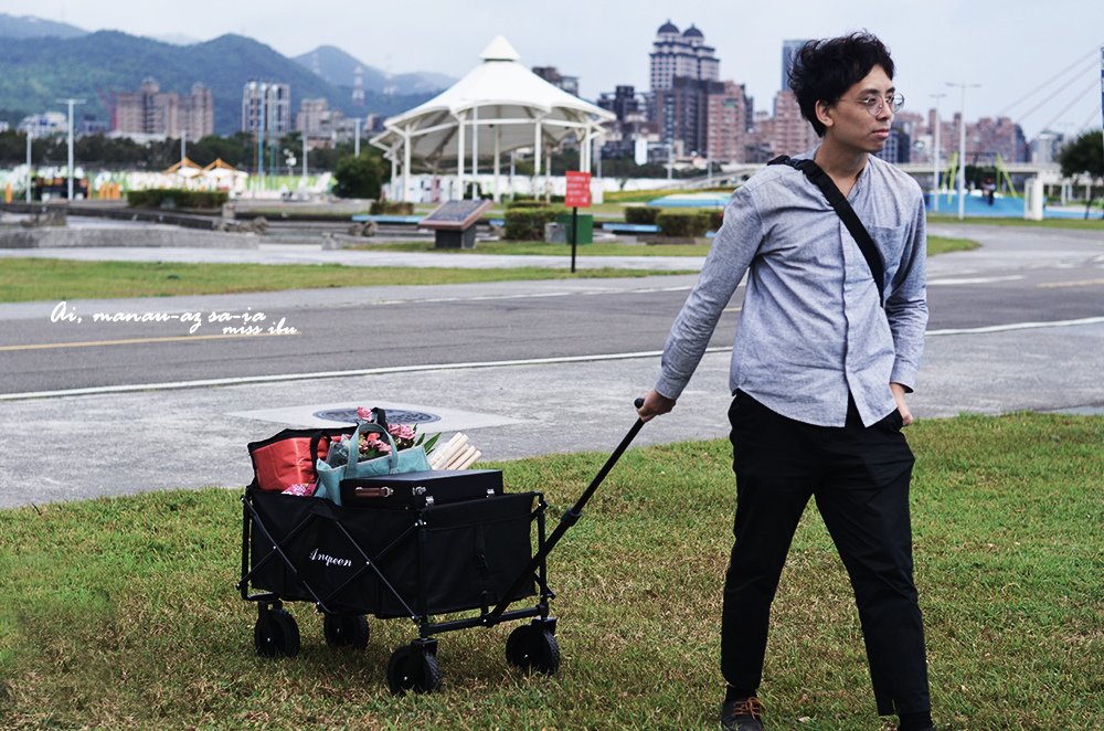 第一野。大佳河濱公園之第一次野餐就上手~Anqueen可摺疊