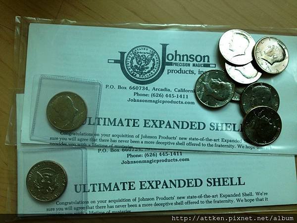 Johnson expanded shell *2 + 9 matching coins