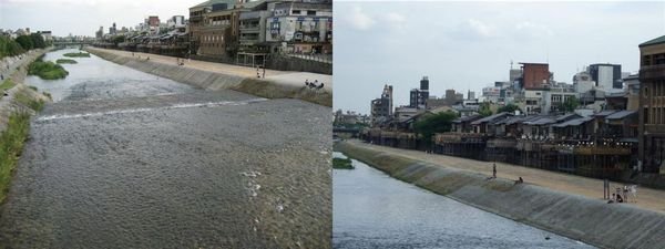 三条大橋上看鴨川納涼床