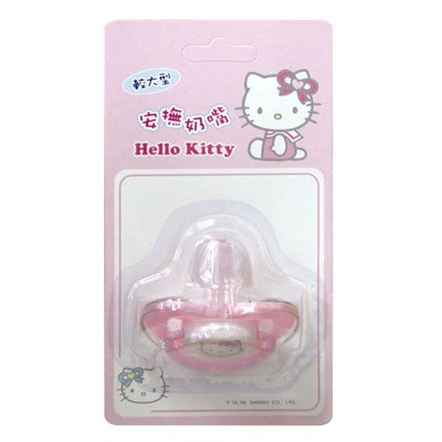 K7171 三麗鷗授權‧HELLO KITTY 安撫奶嘴(較大型)附保護蓋 ~ $69