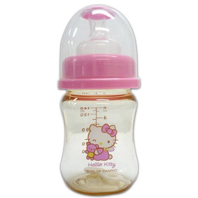 K7086 三麗鷗授權‧HELLO KITTY 寬口徑高級PES奶瓶 (140ml) ~ $230