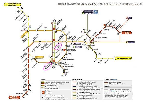 布魯塞爾地鐵圖Bruxelles_metro-1