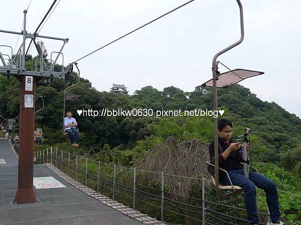 リフトから見える松山城大天守