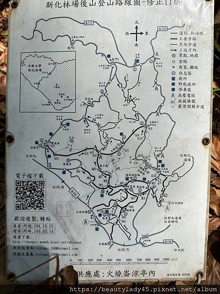 






台南新化區。「新化林場後山步道」/望見後山桃花