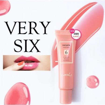 (NEW) Very Six 6 Second Kissing Lip Gloss Coral 2 10ml 