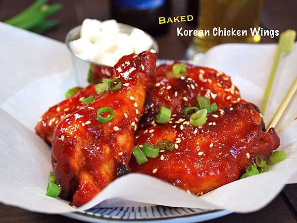 吮指甜辣星滋味：烤箱版韓式炸雞 Baked Korean Chicken Wings 