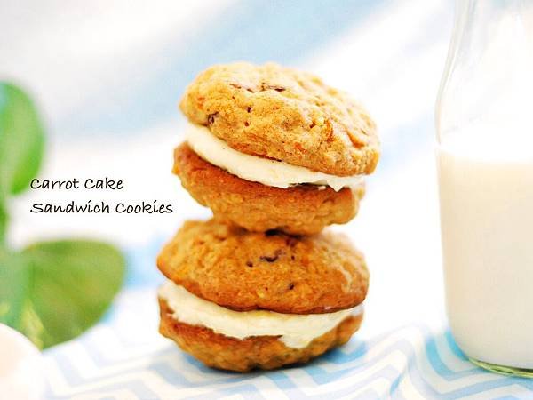 復活節小兔獻禮：紅蘿蔔乳酪夾心餅乾 Carrot Cake Sandwich Cookies