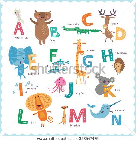 stock-vector-cute-vector-zoo-alphabet-with-animals-in-cartoon-style-part-353547476