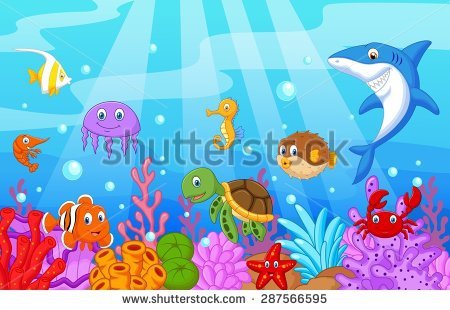 stock-vector-sea-life-cartoon-with-fish-collection-set-287566595