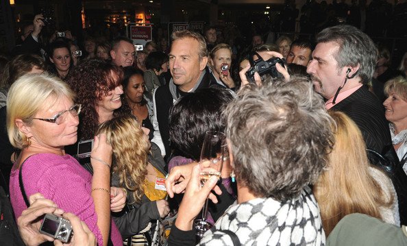 Actor Kevin Costner greets fans during his visit to the XXXLutz home-center on October 21, 2009 in Munich, Germany..bmp