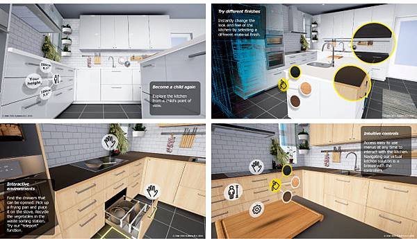 IKEA推出虛擬實境廚房，提供使用者親自體驗與現實生活中相同尺寸廚房的機會