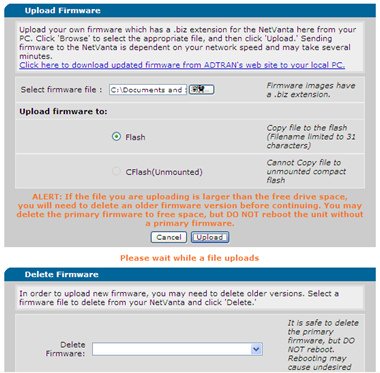 Adtran Upload New Firmware