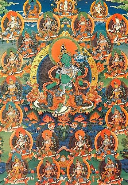 頌此偈一遍與頌《二十一尊聖救度母禮讚續》一遍皆有同等之功德