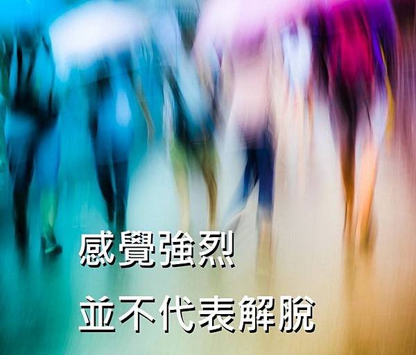 感覺強烈並不代表解脫