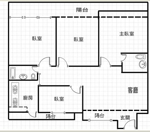 河堤四房格局圖