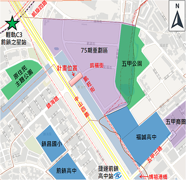 前鎮河車行橋位置圖