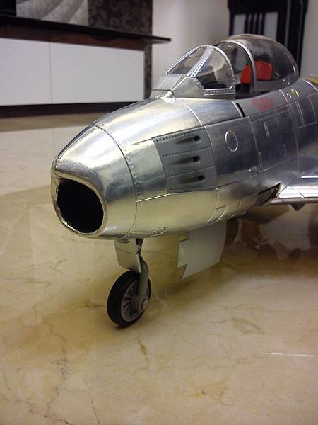 1/18 F-86 aluminum foiled