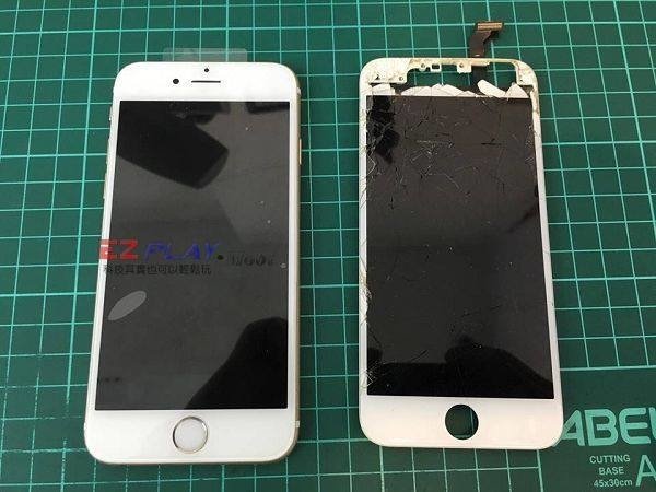 iphone6螢幕破裂慘重