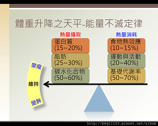 體重升降之天平‐能量不滅定律