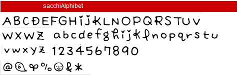 字型:sacchiAlphabet
