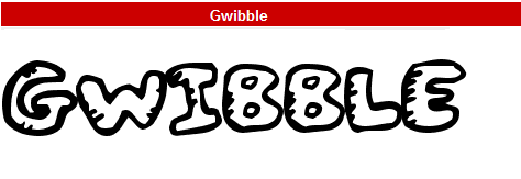 字型:Gwibble