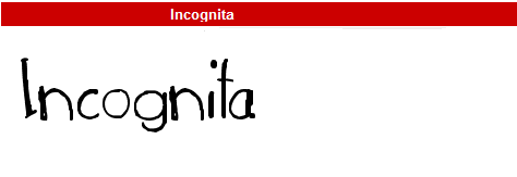 字型:Incognita