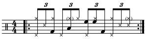 Afro-Cuban
 6-8 Patterns for drumset EX-var3.JPG