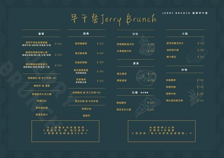 新竹巨城早午餐結粒布朗奇菜單